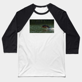 Goose Coming in for a Water Landing Baseball T-Shirt